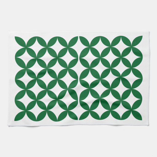 Shippo verde toallas de cocina pequeñas (Horizontal)