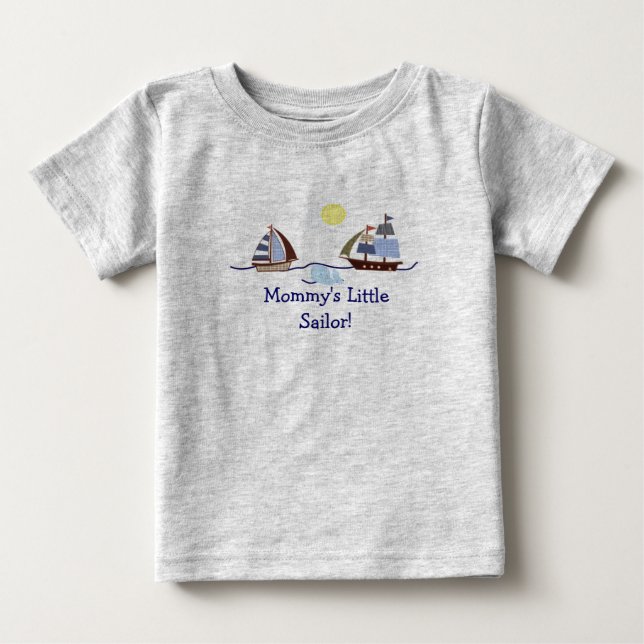 Ships Ahoy Nautical Baby Top (Anverso)