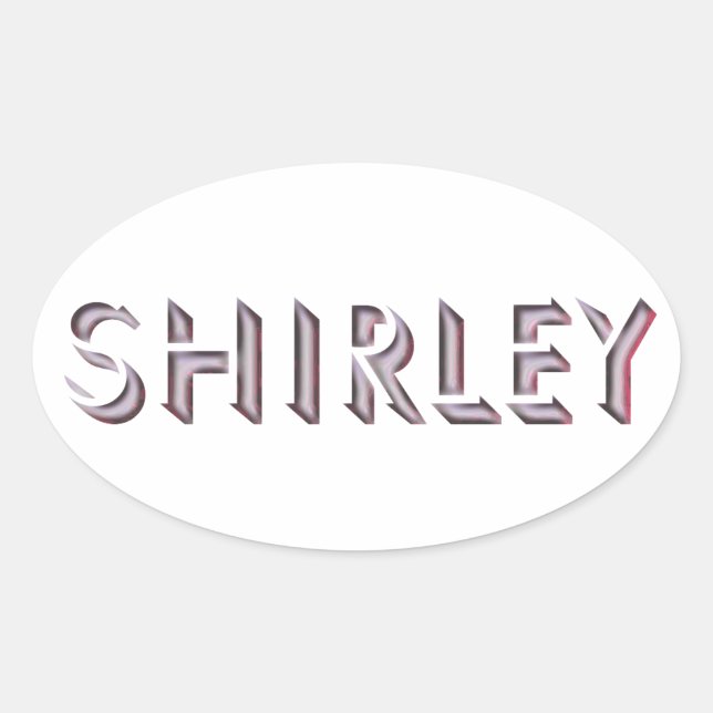 Shirley nombre pegatina (Anverso)