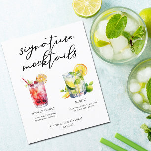 Shirley Temple Mojito Signature Mocktails Menú