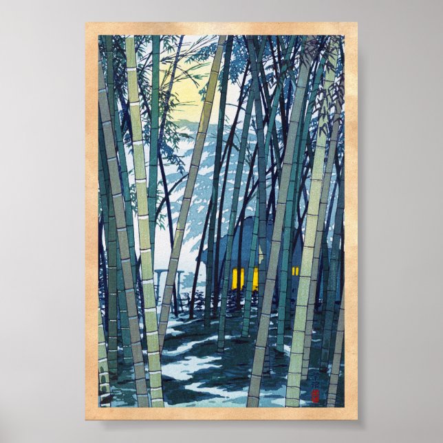 Shiro Kasamatsu Bamboo en el arte de verano tempra (Frente)