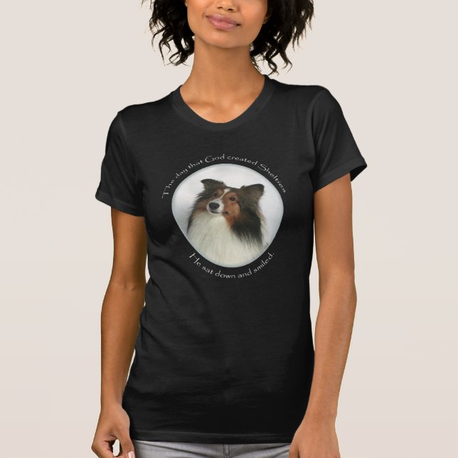 Shirt Sheltie, una camiseta sonriente (Anverso)