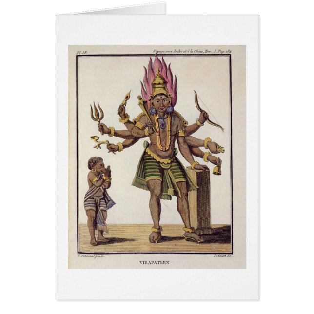 Shiva como Virapatren, señor con el mal malformado (Frente)