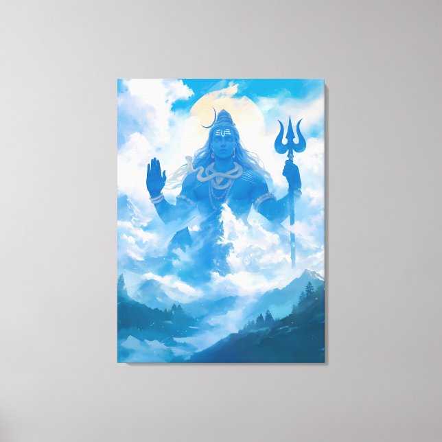 Shiva en Kailasa: arte en el muro de lona (Anverso)