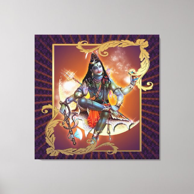 Shiva - Sunset Glow - Lienzo envuelto (Anverso)