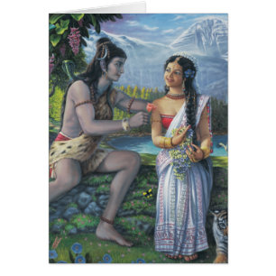 Shiva y Parvati - el par Todo-Propicio