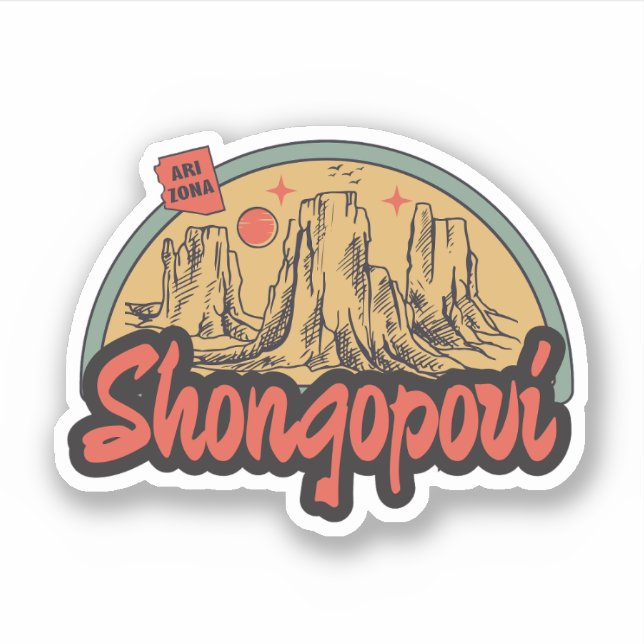 Shongopovi, Pegatina de Arizona (Anverso)