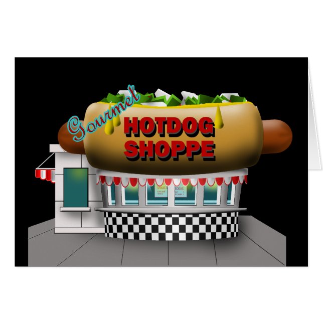 Shoppe retro del perrito caliente (Anverso (Horizontal))
