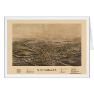 Shortsville, mapa panorámico de NY - 1892
