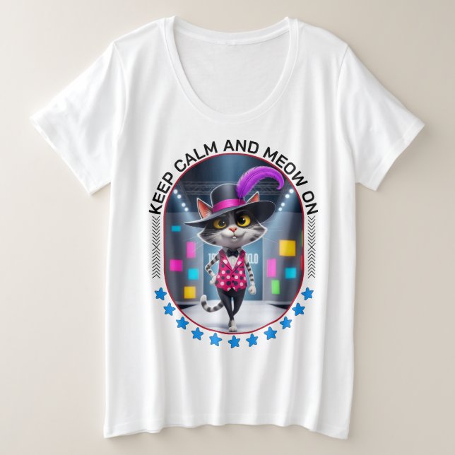 show de moda de gatos divertidos (Anverso del diseño)