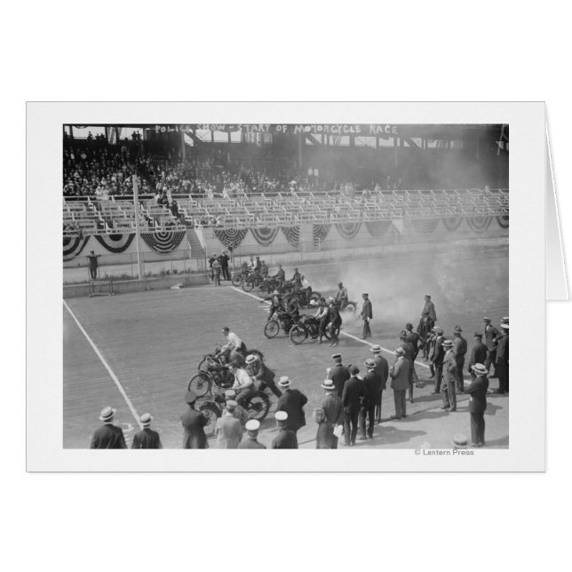 Show policial — Inicio de la carrera de motociclet (Anverso (Horizontal))