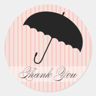 Shower Gracias Pegatina De Paraguas Rosa