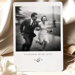 "Showowered With Love" Foto Tarjeta de agradecimie