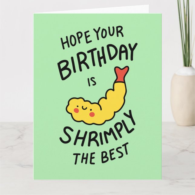 Shrimply: La mejor tarjeta de felicitación de cump (Anverso)