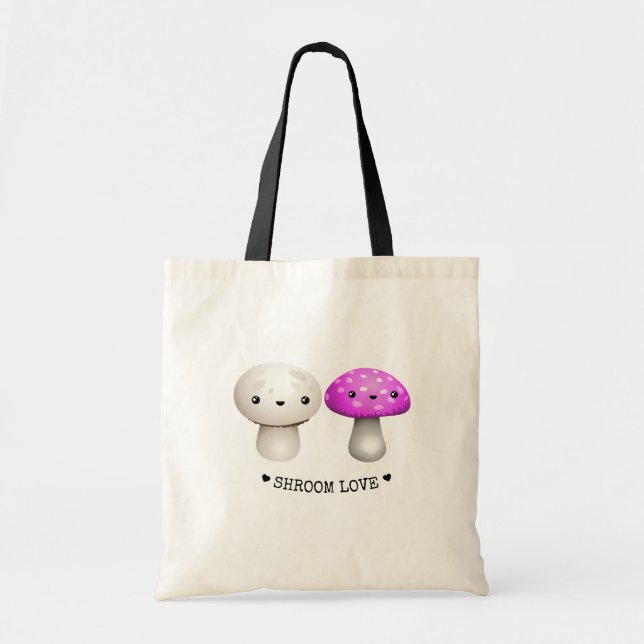 Shroom Love | Kawaii | Bolsa de Tote (Frente)