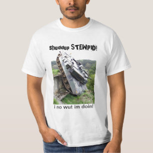 ¡shuddup STEWPID! Camiseta del tanque de ejército
