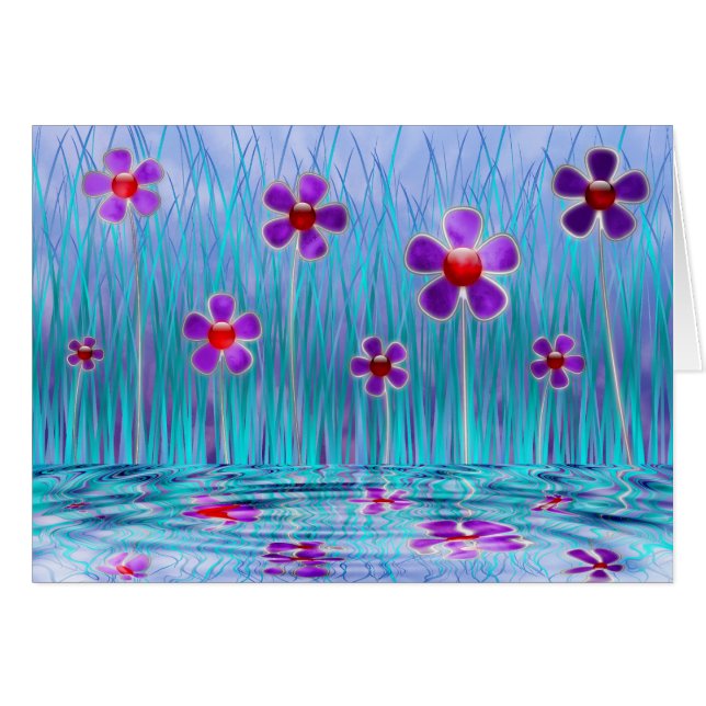 Shy Daisies Card (Anverso (Horizontal))