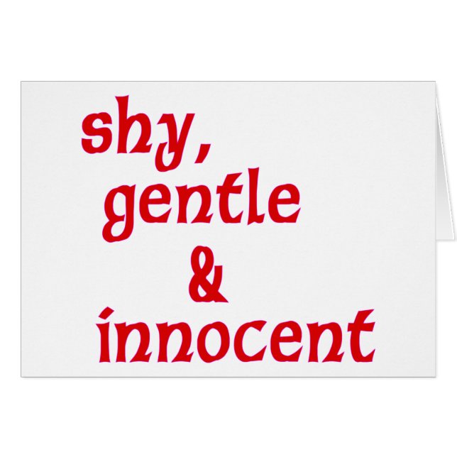 Shy, gentil e inocente (Anverso (Horizontal))