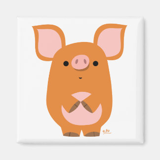 Shy Personalizado personalizado de cerdo imán