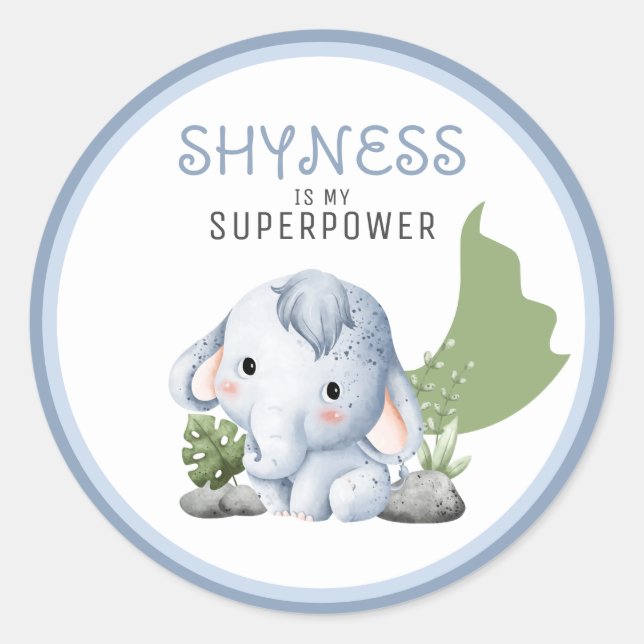 Shyness es mi superpoder Pegatinas (Anverso)