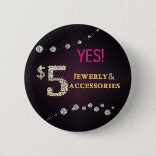 ¡Sí! $5 joyería y botón de los accesorios
