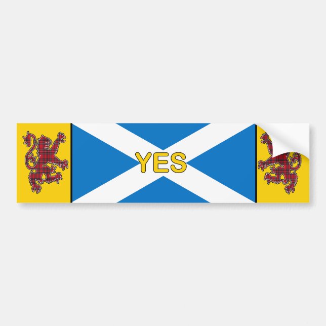Sí bandera de Escocia y pegatina para el (Frente)