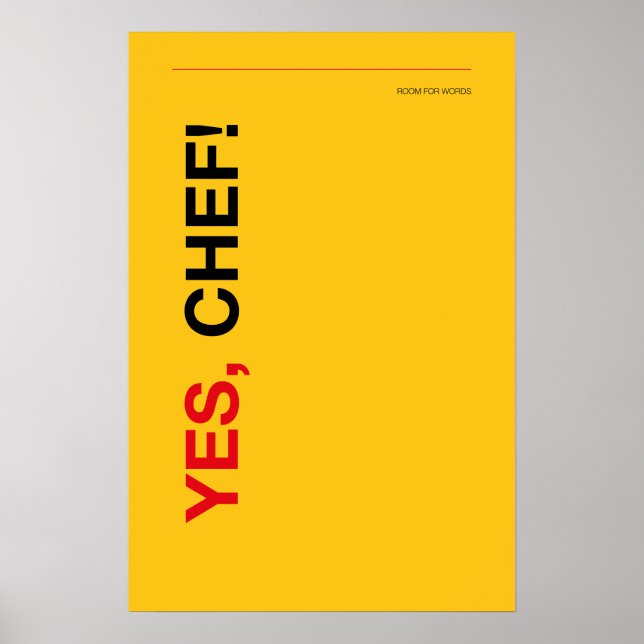 ¡SÍ, CHEF! – Póster Divertido de Cocina (Frente)