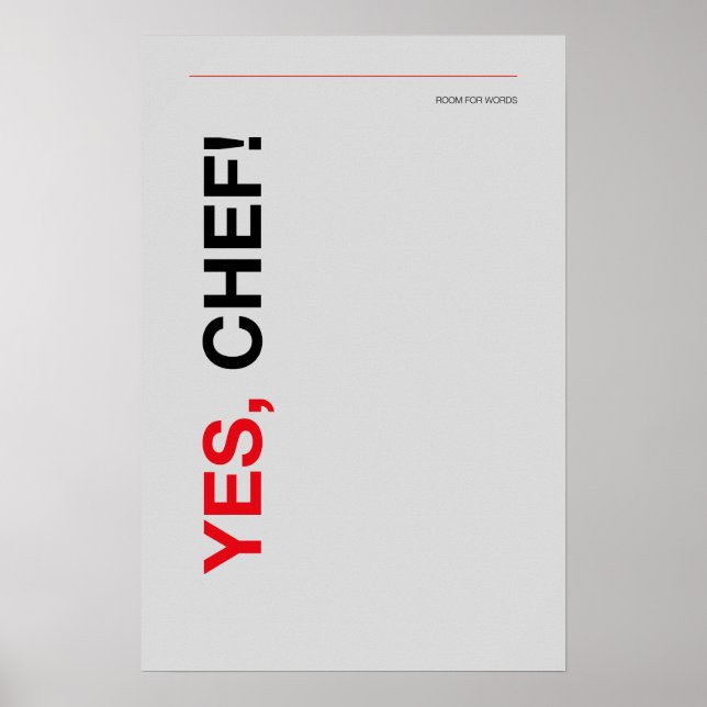 ¡SÍ, CHEF! – Póster Divertido de Cocina (Frente)