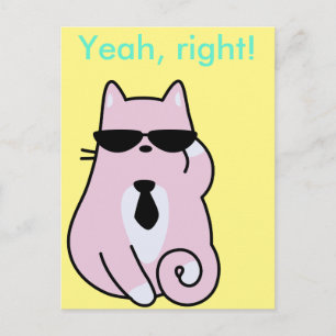 ¡Sí, claro! - Postales para gato rosado de Guay