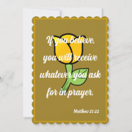 Si cree que recibirá la tarjeta Matthew 21:22