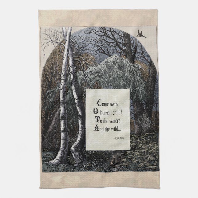 Sí "El niño robado" Toalla de té victoriana (Vertical)