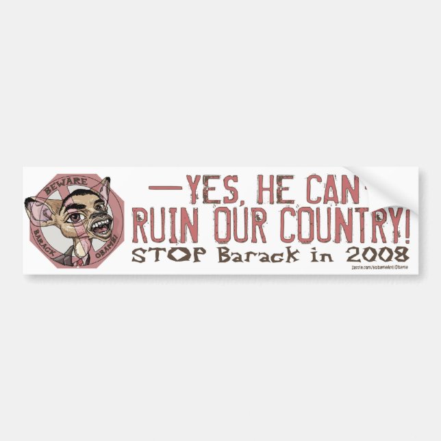 Sí, él puede arruinar a nuestra pegatina para el (Frente)