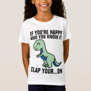 SI ERES FELIZ Y LO SABES CAMISETAS PARA NIÑOS DE D