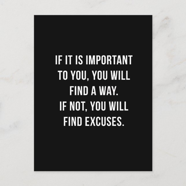 Si es importante. Postal inspiradora. (Anverso)