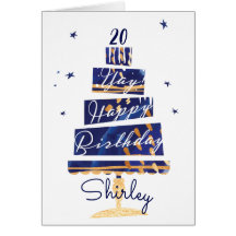 "¡Sí! Feliz Cumpleaños" Pastel de Marina Moderno P