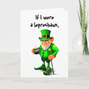 SI FUERA UNA tarjeta LEPRECHAUN LOVE