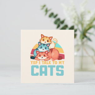 Sí, hablo con el diseño de un gato de trío adorabl