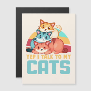 Sí, hablo con el diseño de un gato de trío adorabl