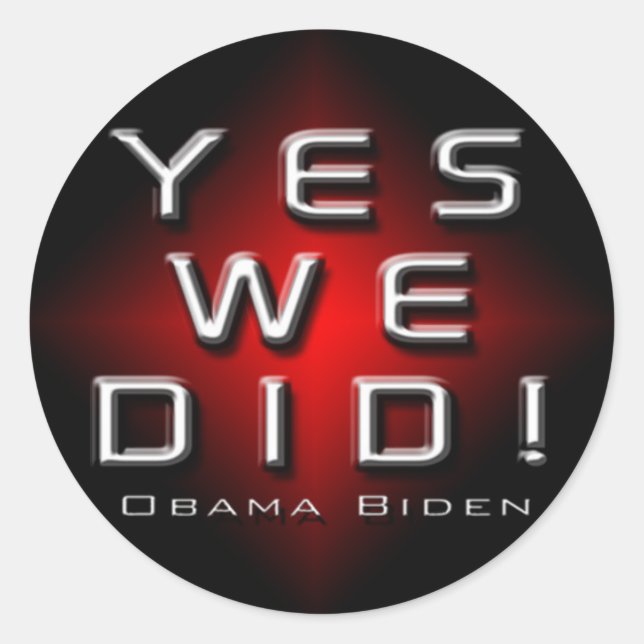 SÍ, HICIMOS PEGATINAS BIDEN DE OBAMA (Anverso)