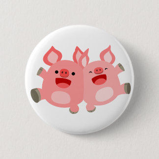¡SÍ! Insignia del botón Cute Personalizado Pigs