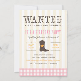 ¡Sí! Invitación a la fiesta de cumpleaños de Cowgi