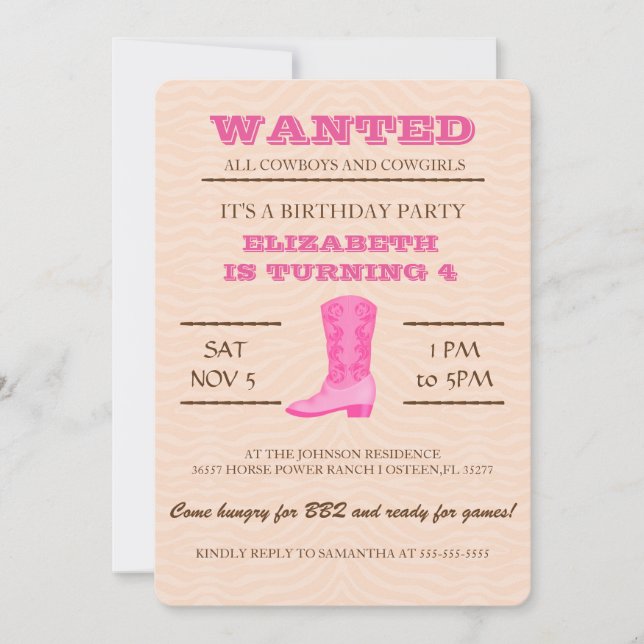 ¡SÍ! Invitación a la fiesta de cumpleaños de la le (Anverso)