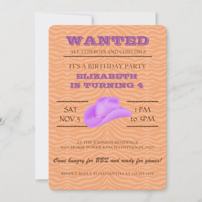 ¡SÍ! Invitación a la fiesta de cumpleaños de Nova  (Anverso)