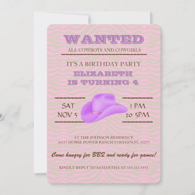 ¡SÍ! Invitación a la fiesta de cumpleaños de Nova  (Anverso)