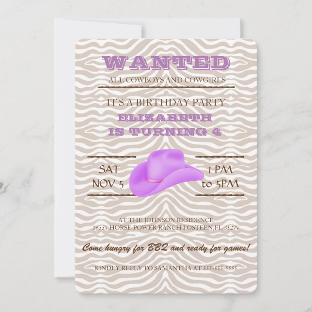 ¡SÍ! Invitación a la fiesta de cumpleaños de Nova  (Anverso)