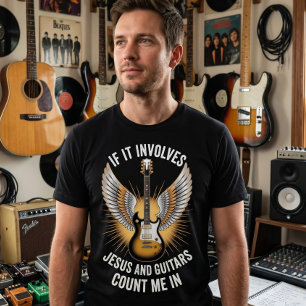 Si Involucra a Jesús y Guitarras Cuéntame Camiseta