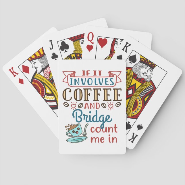 Si involucra un juego de cartas de café y puente (Reverso)