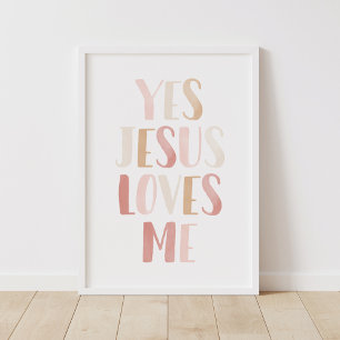 Sí, Jesús Me Ama La Decoración Del Chica Rosa