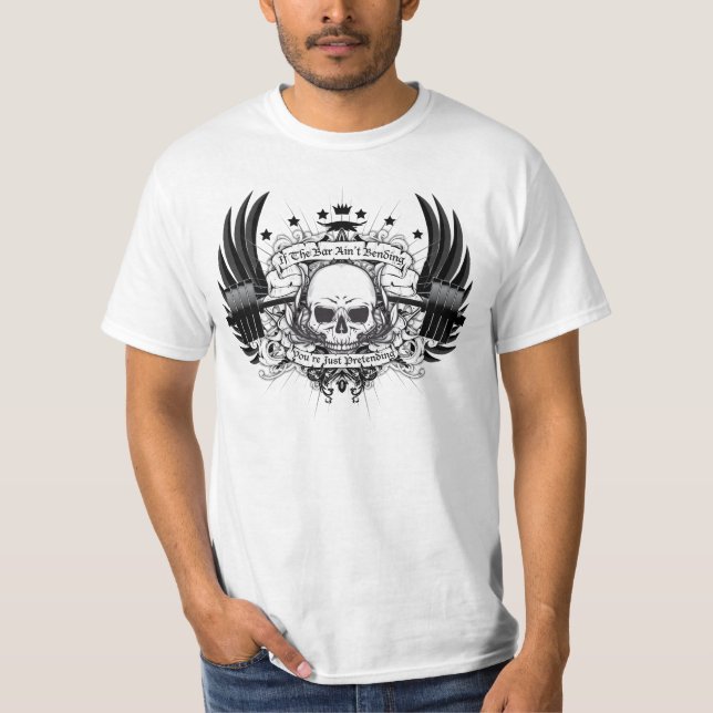 "Si la barra no está doblando" la camiseta de la (Anverso)
