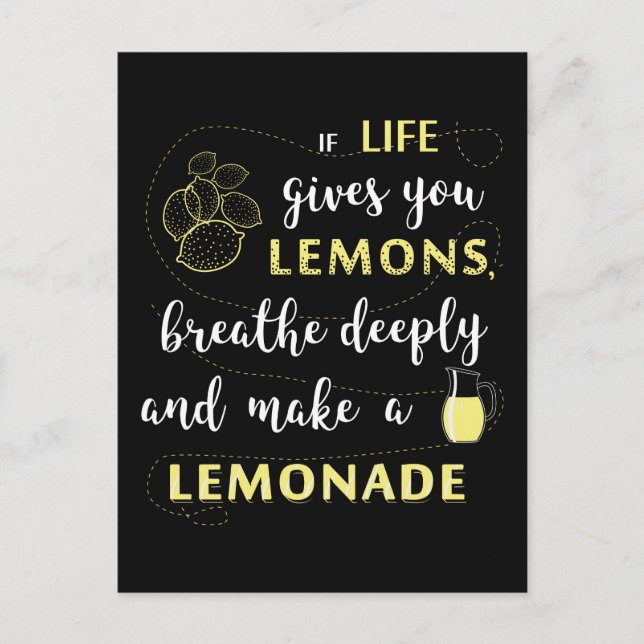 Si la vida le da a los limones la tarjeta postal d (Anverso)